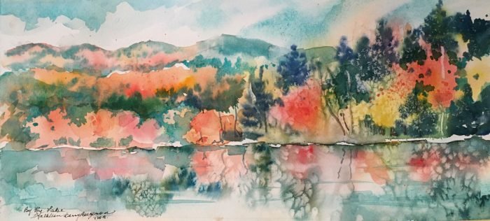 "By The Lake" original watercolor by Kathleen Berry Bergeron